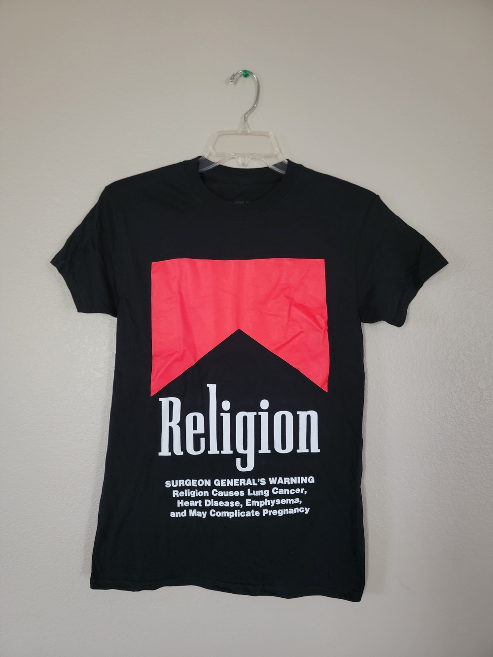 Religion Graphic Short Sleeve Tee - Black/Red
